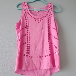 Pink cut out blouse
